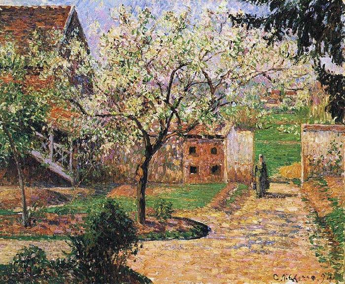 Camille Pissarro Flowering Plum Tree, Eragny Sweden oil painting art